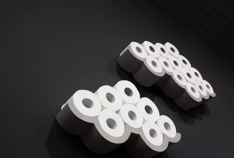 Cloud -shaped shelf to store your toilet paper rolls in a poetic and original style