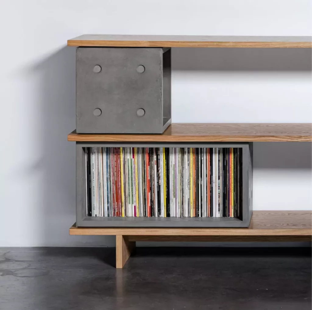 Cube de rangement, Bibliothèque en bois, Rangement pour disques