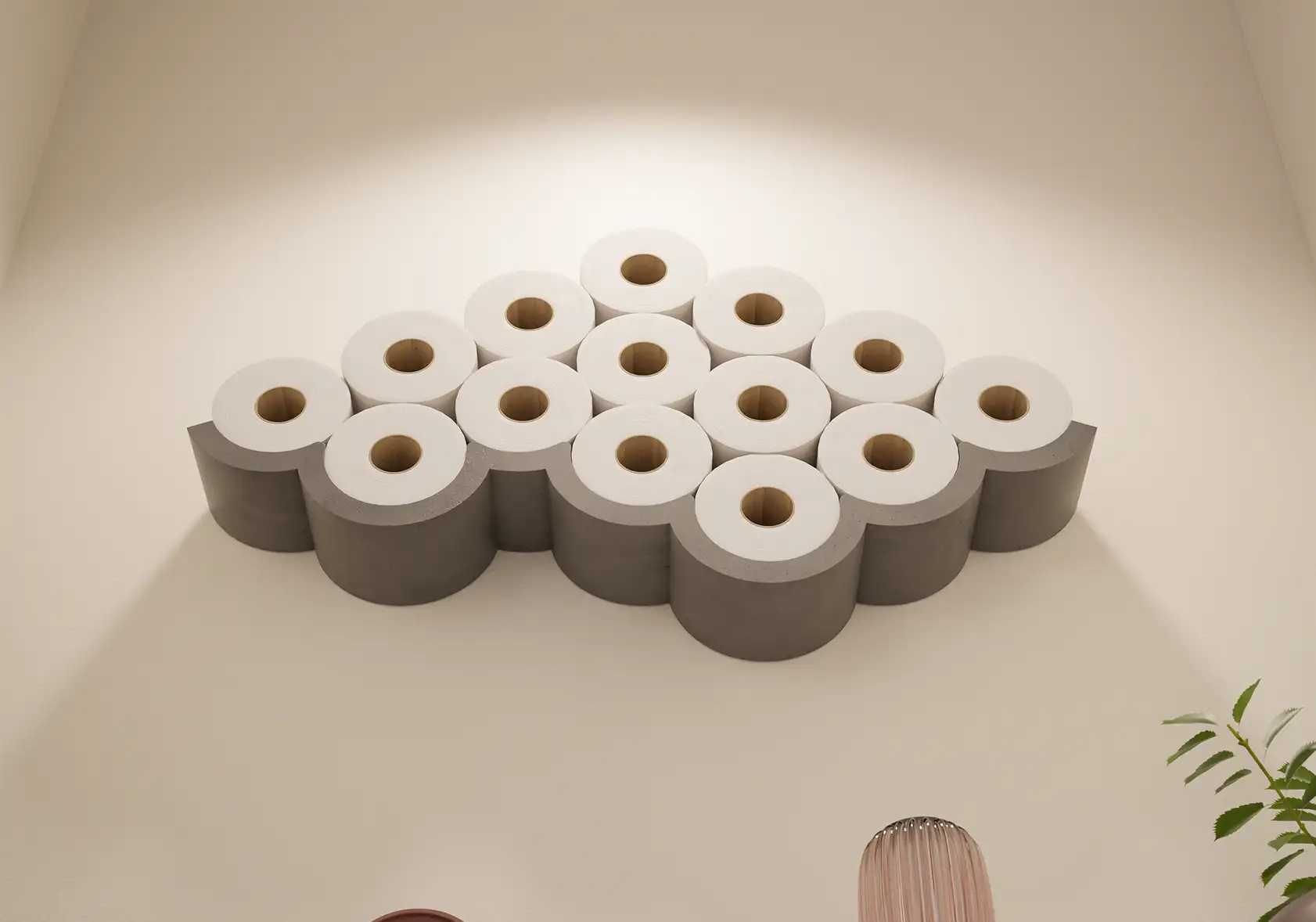 Étagère Cloud en béton forme nuage par Bertrand Jayr — Lyon Béton