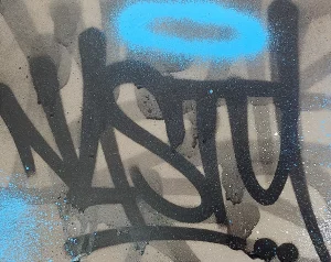 Nasty on concrete canvas Frag exhibition in Paris October 2022